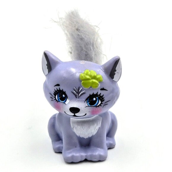 Wolf Figure Enchantimals Trooper Pet Winsely Mattel Gray White 2018 Read - Picture 1 of 6